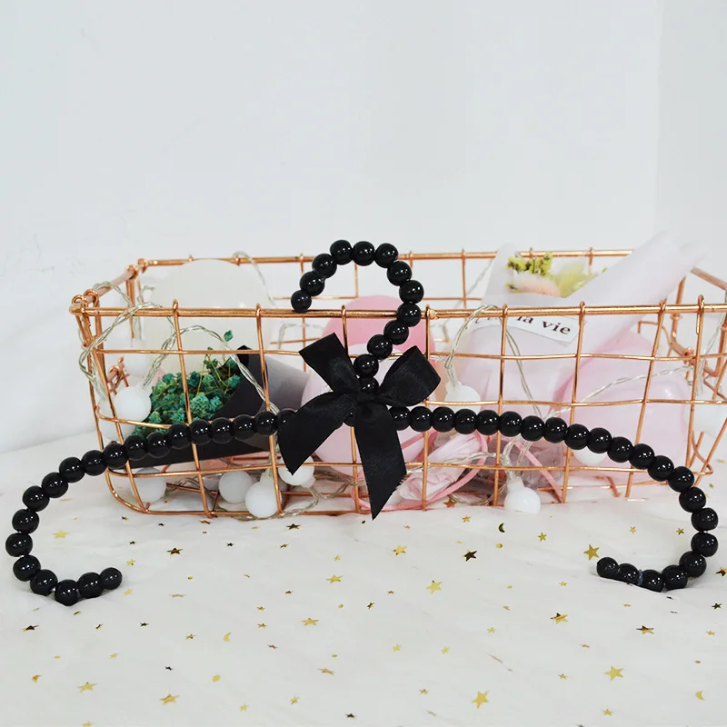 

1/2pcs Kids Pearl Coat Hanger for Clothes Elegant Wedding Dress Pants Hanger Closet Coat Storage Organizer Adult Standard Hanger