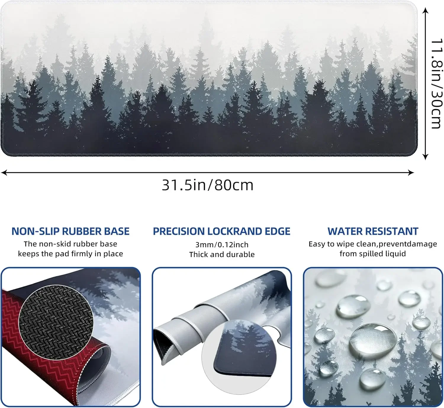 Forest Pattern Gaming Mouse Pa - Gaming Desk Mat บทวิจารณ์และราคา