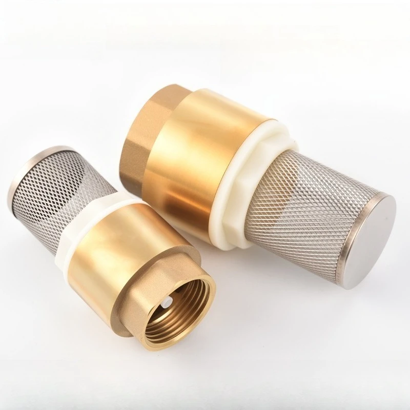 Brass Foot Valve With Filter Screen 1 Inch Water Pump Check Valve Bottom Strainer Valve