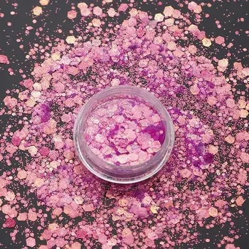 1kg velkoobchodní mix šestiúhelníkových holografických flitrů na nehty, třpytivých manikúrních vloček, chameleonového pigmentu pro kutily, umělecké řemesla a výrobu šperků 12 nejlepší prodej třpytky 1kg - №11