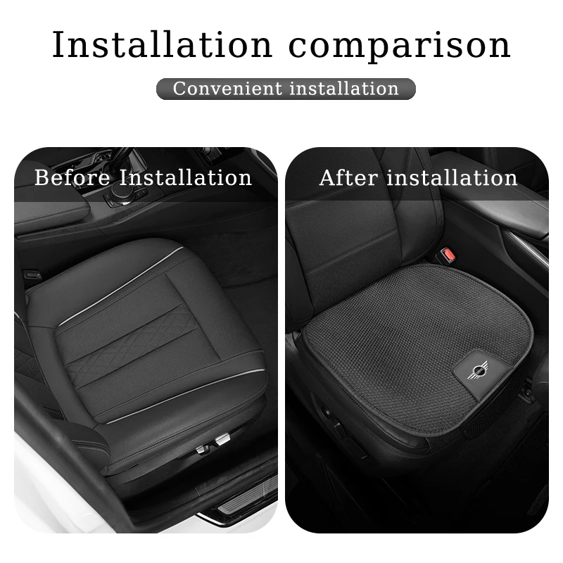 Car Seat Cover Front Rear Seat Ice Silk Cushion Pad Protective Mat For MINI Cooper One JCW R56 Clubman R58 R59 R57 R55 F55 F56