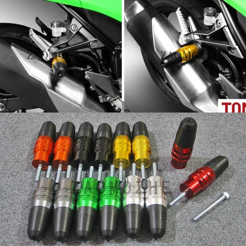 For Kawasaki Z750 Z750R ZR750 Z750S Motorcycle CNC Frame Crash Pads Exhaust Sliders Crash Protector 1Pcs