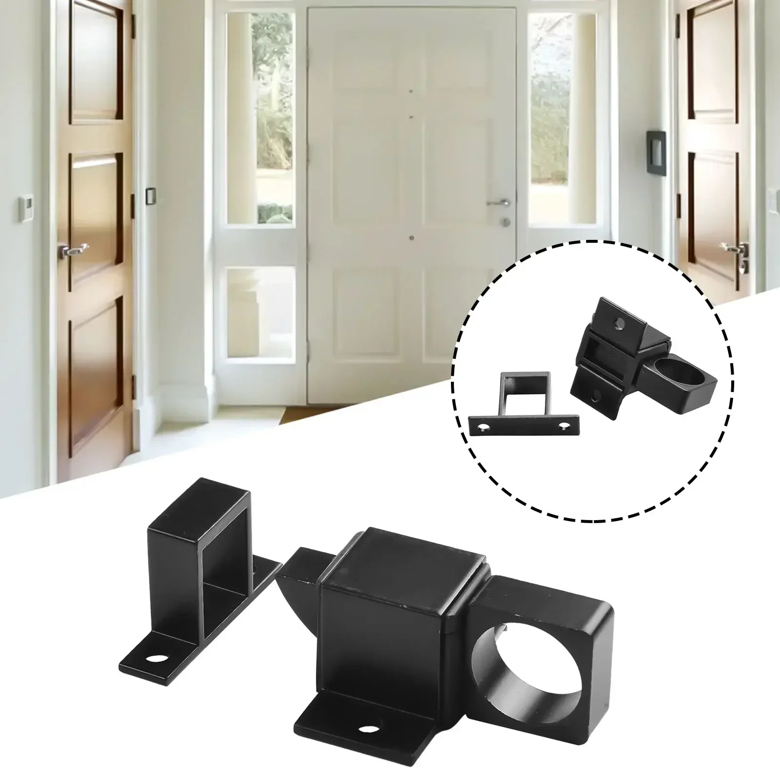 Door Latch Aluminum Alloy Security Automatic SASH Door Spring Bounce Lock Window Gate Spring Bounce Lock