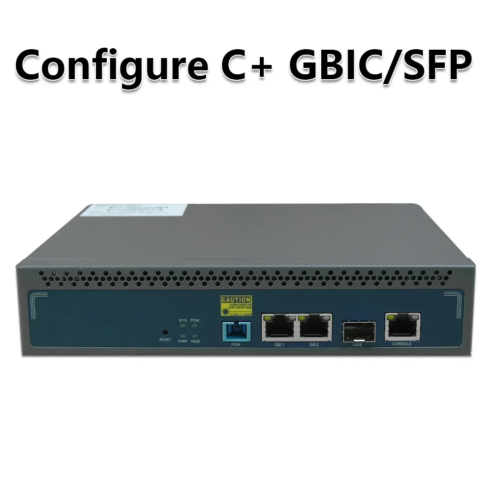 NETONE GPON OLT 1PON 128 ONU 10G Uplink C+ GBIC MINI GPON OLT 1 Port SFP 100-240V AC 12V DC Power  VSOL OLT