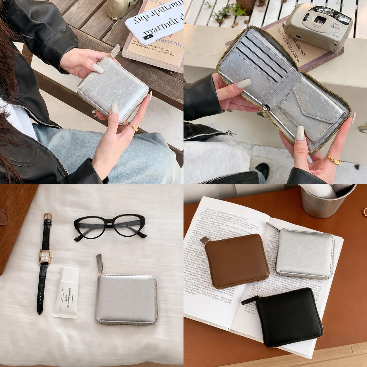Compact Portable Women's Wallet With Card Slots Minimalist Korean Design Versatile. Travel Companion