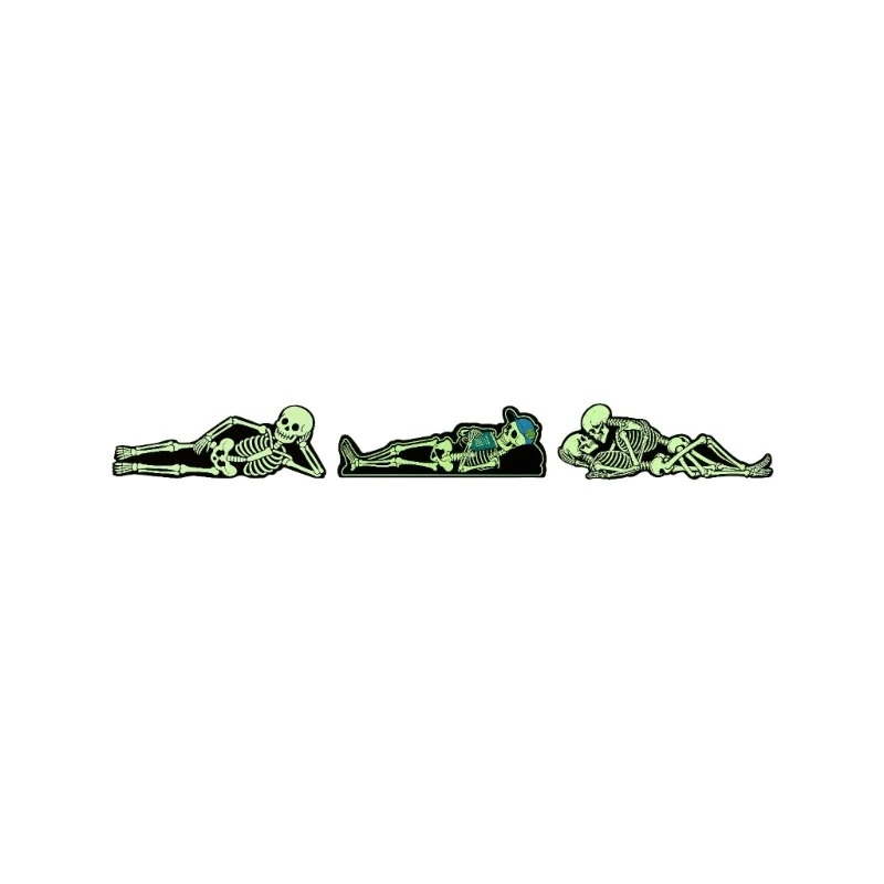Fluorescent Skeletal Figure Decoration in PVC for Refrigerators and Other Suitable Household Display Locations J0MC