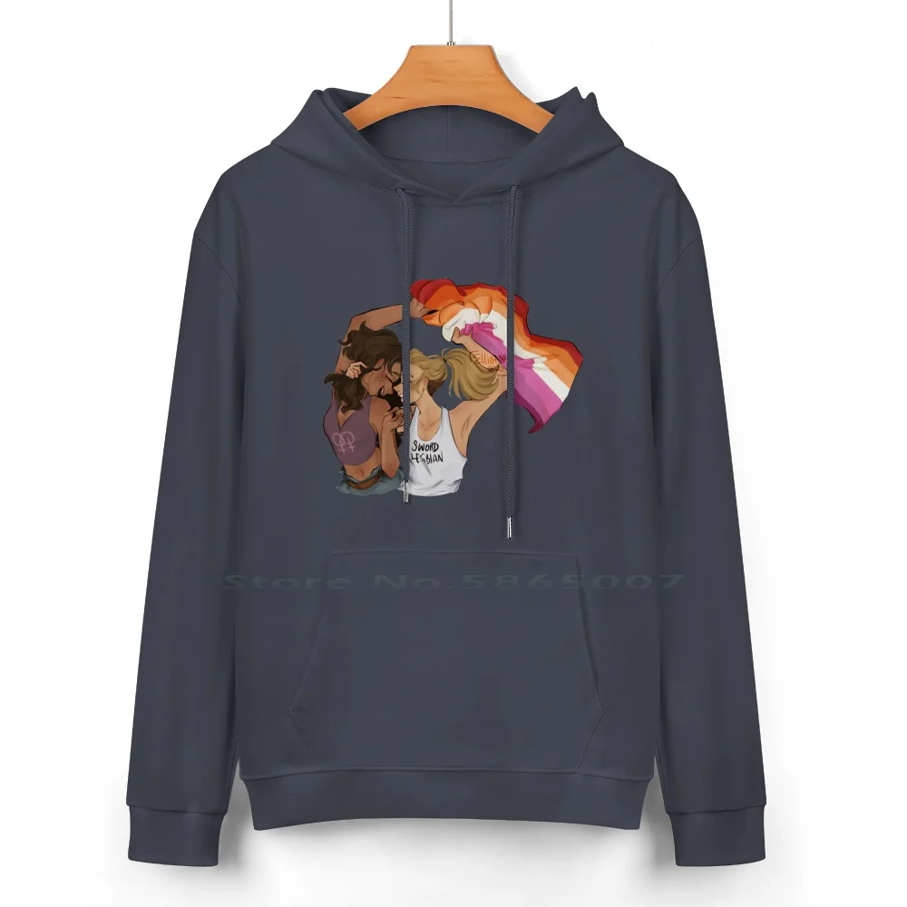 Catradora Lesbian Pride-She-Ra Pure Cotton Hoodie Sweater 24 Colors She Ra Catradora Catra Adora Wlw Sapphic Lesbian Lgbt Pride