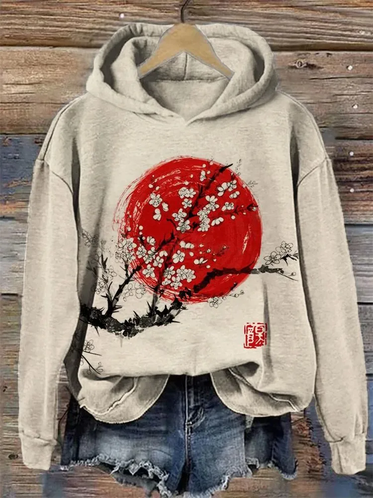 2024 New Designer Women\'s Evening Style Floral Print Autumn Winter Casual Loose Women\'s Sweatshirt Fashion Street Y2K Clothing