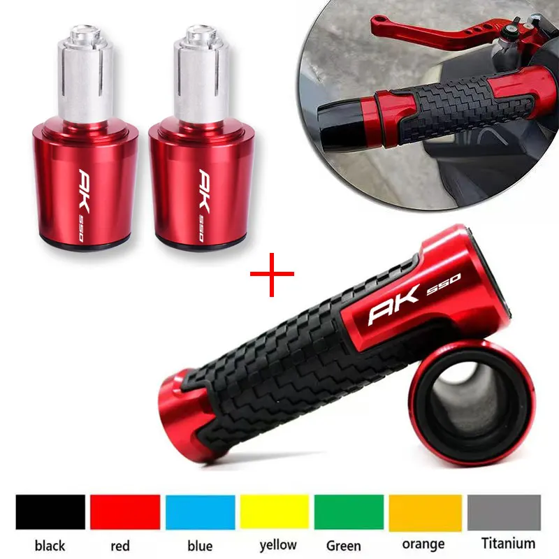 

For KYMCO AK550 AK 550 2017-2025 CNC Motorcycle Accessories 7/8"22mm Handle grips handlebar grip ends Plug
