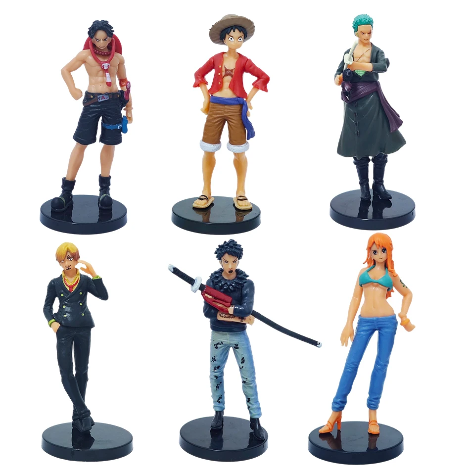 11cm One Piece Anime Figures Monkey D. Luffy Roronoa Zoro Sanji