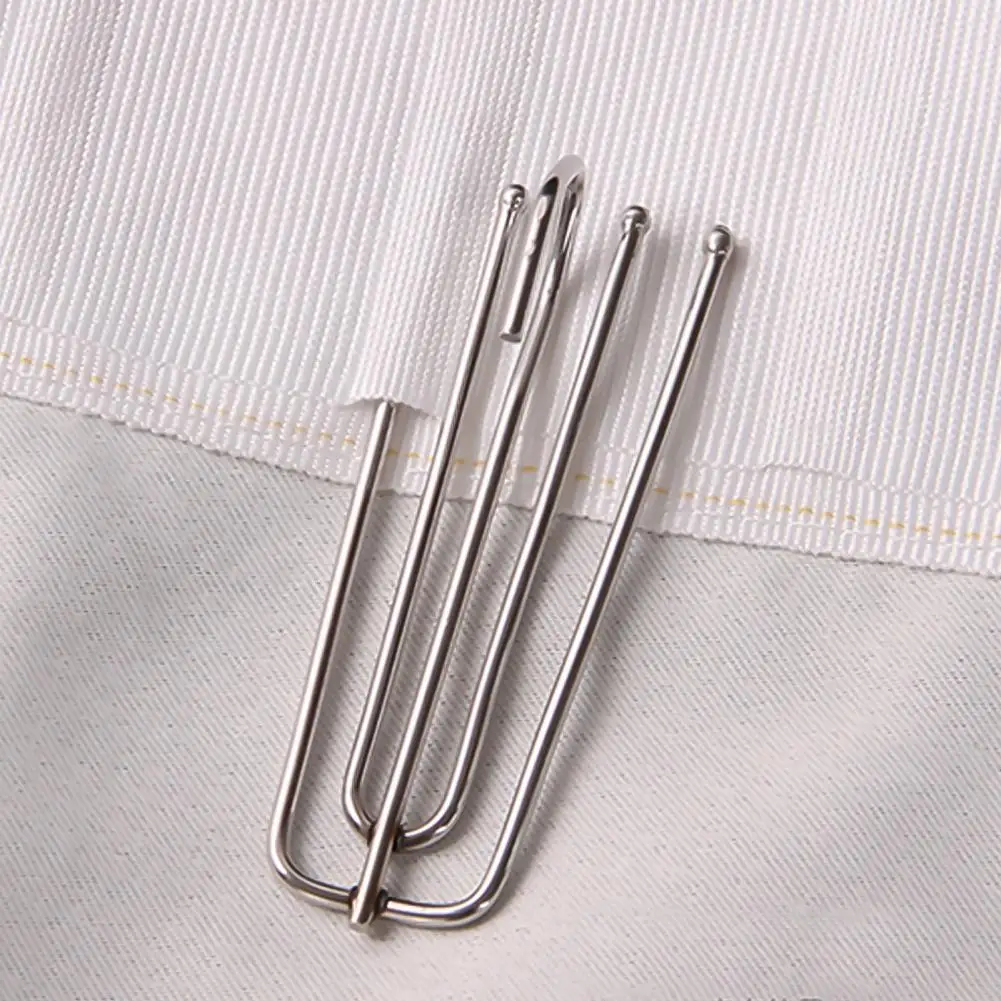 10Pcs/Set Four-Claw Hooks  Practical Four Prong Curtain Pleater Tape Hooks  Metal Sunblind Hooks