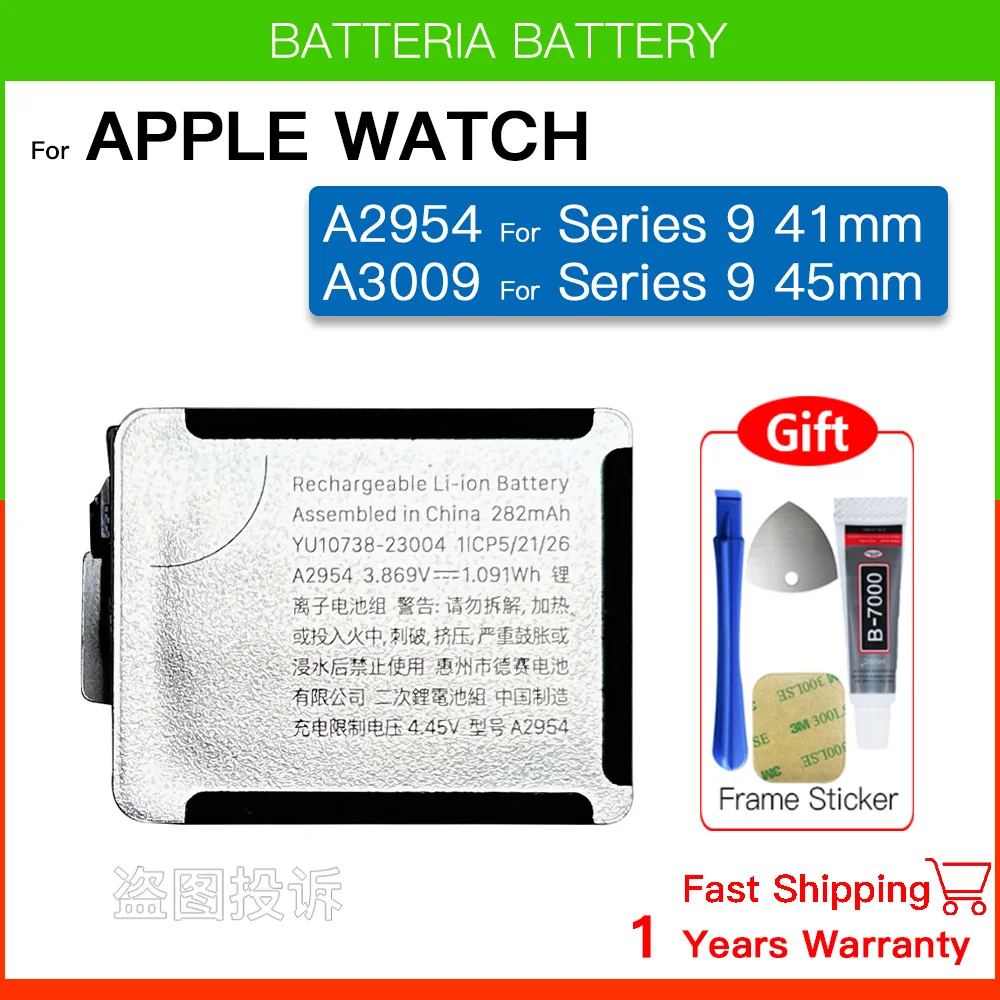 Original Battery For Apple Watch Series SE 1 2 3 4 5 6 7 8 Bateria For IWatch S1 S2 S3 LTE S4 S5 S6 S7 S8 38/40/41/42/44/45/49mm