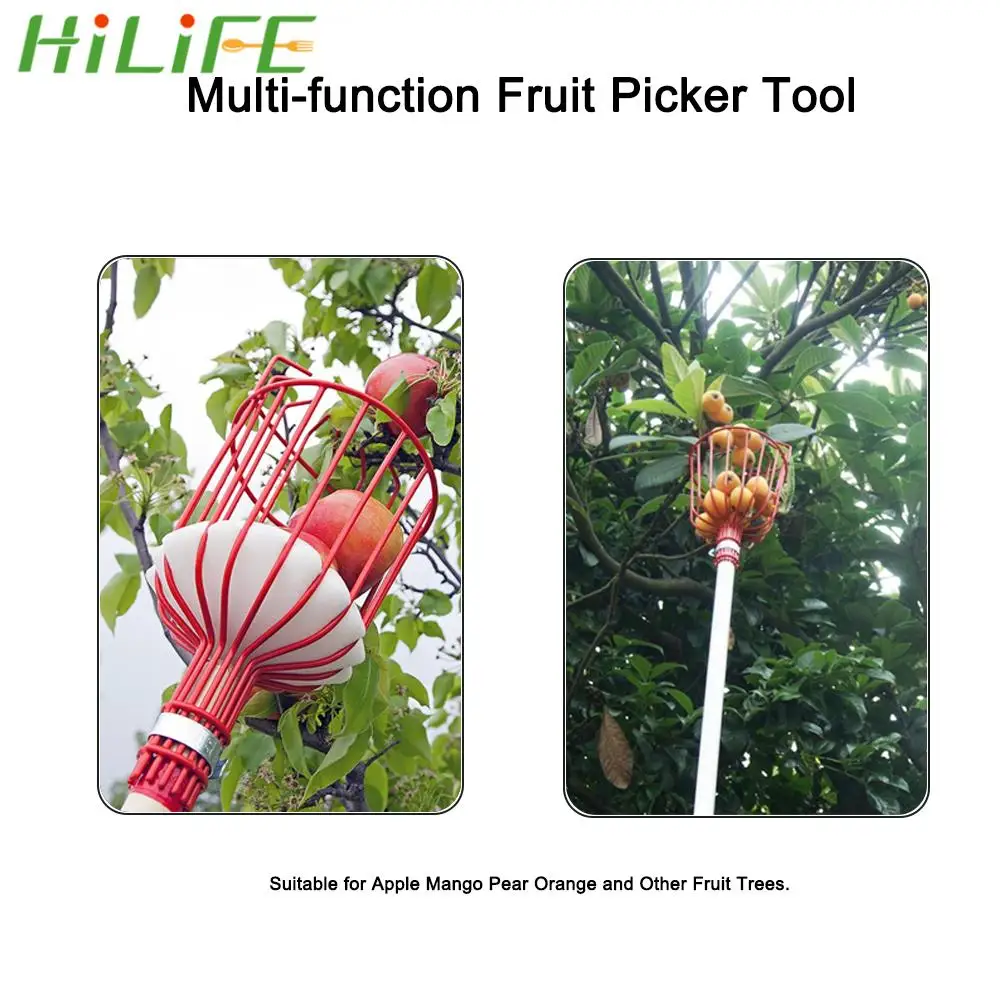 Portable Fruits Catcher for Picking Apple Peach Citrus Pear Fruit Picker Head Deep Basket Garden Tool