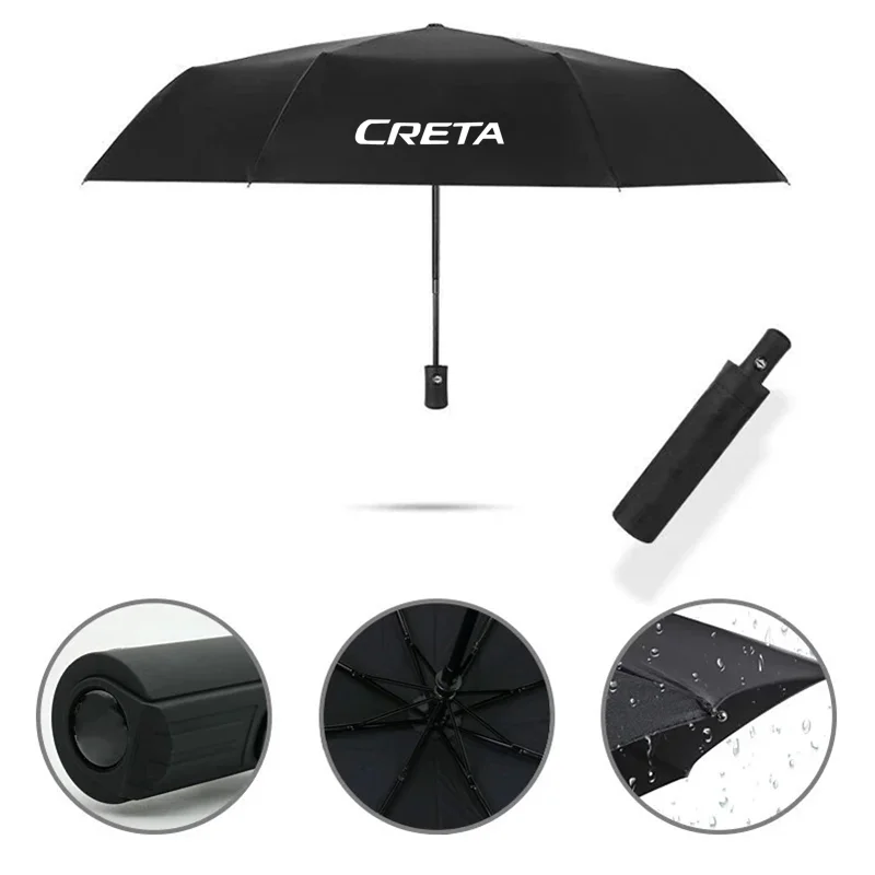 Car Automatic Umbrella Waterproof Windproof Folding Umbrella For For Hyundai HB20 ix25 Creta 2012-2016 2017 2018 2019 2020