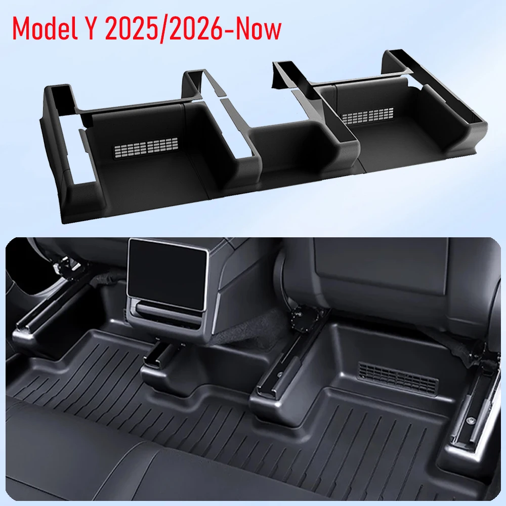Anti-Schmutz-Untersitzschutz für Tesla Model Y Juniper 2025 2026, unter dem Sitz, Gleitschienenpolster, Sitzschienenabdeckung, Sitz-Fußmatten