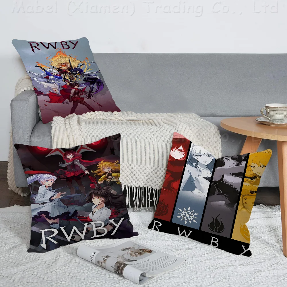 R-RWBY Vintage Decorative Room Aesthetics Pillow Case Home Decor Bedroom Sofa Bed Couch Pillow Cover 45x45