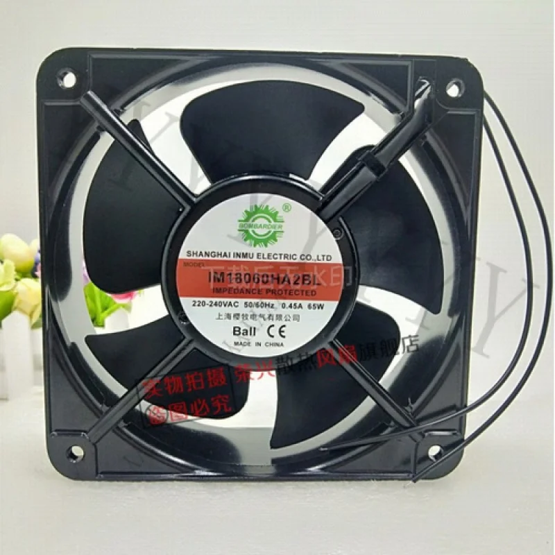 

Y + 1 шт. IM18060HA2BL 220 В-240 В переменного тока 0,45 А 18060 18 см охлаждающий вентилятор