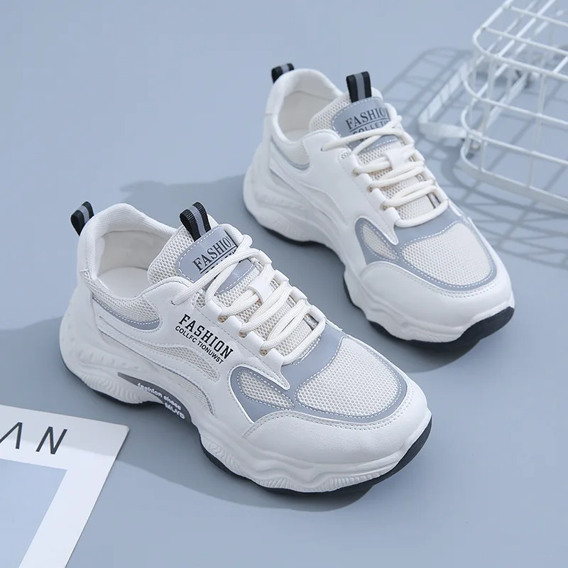 

Shoes Women's 2022 New Sports Shoes Breathable Mesh Woman Casual Platform Shoes Student Running Shoes Ladies Fashion Sneakers