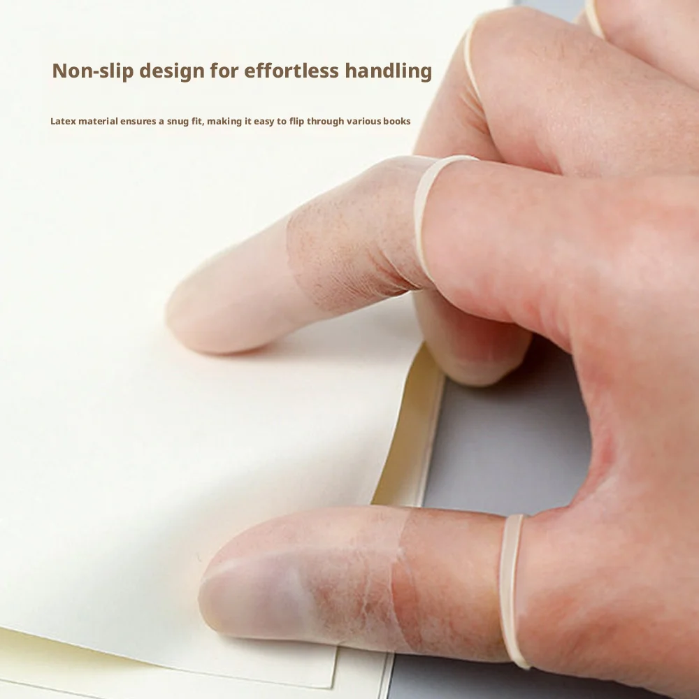 Kaniu 100Pcs Disposable Finger Covers Anti-Static Latex Finger Cots High Elastic Anti-Slip Protectors For Nail Art Craft Work