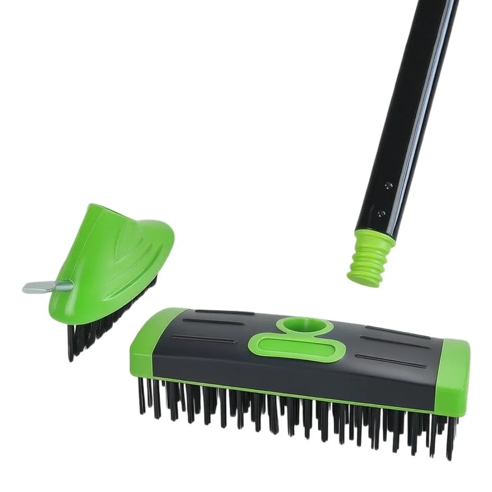 3-In-1 Adjustable Weeding Brush Scrub Brush With Long Handle Weeding Tool For Deck Garden Yard Floor Patio Farm Tiles Grout