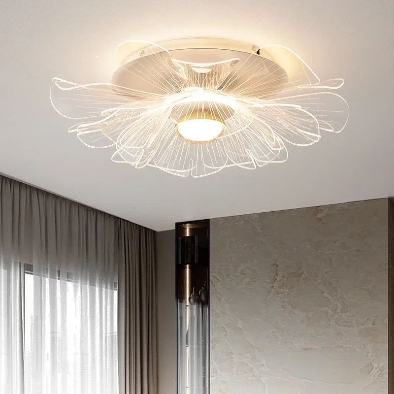 Modern Led Artistic Pendant Light for Living Dining Hanging Restaurant Chandeliers Celling Pendant Lights luxury White Flower