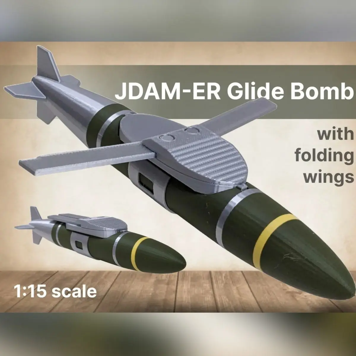 

1000lb Glide Missile 1:15 Model Ornament Military Enthusiast Collectible Military Realistic Prop Gift for Military Fans Display