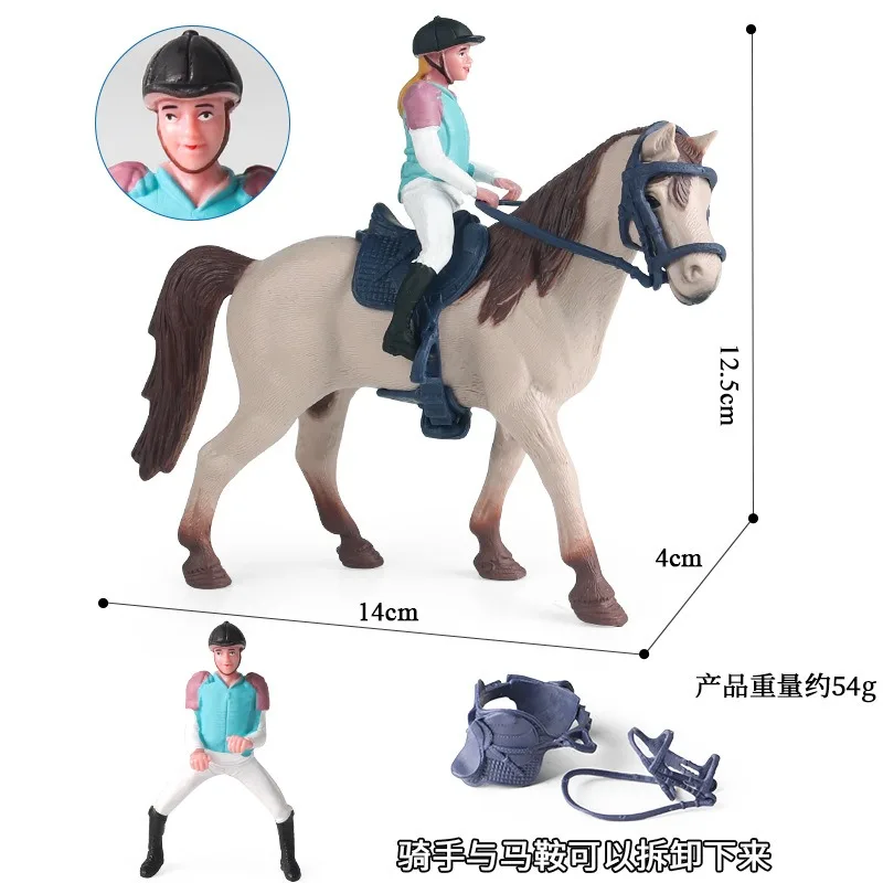 โมเดลฉากฟาร์มพร้อมรั้ว ฟาร์มเฮาส์ ฟิกเกอร์คนเลี้ยงม้า ชาวนา สัตว์ปีก ม้า ของเล่นน่ารักสำหรับเด็ก ของขวัญ