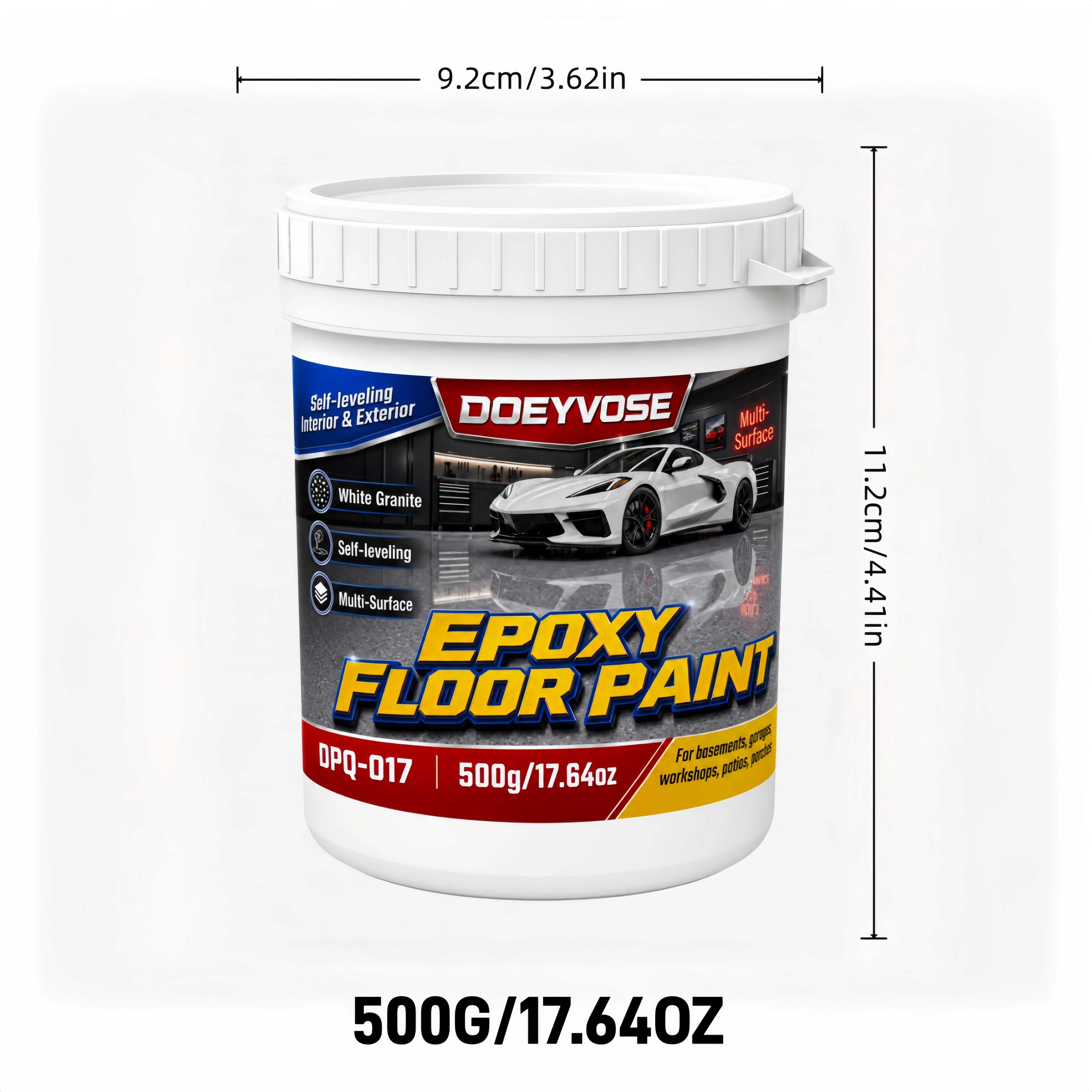 500g Gray Epoxy Floor Resin Paint Anti Slip Indoor Cement Floor