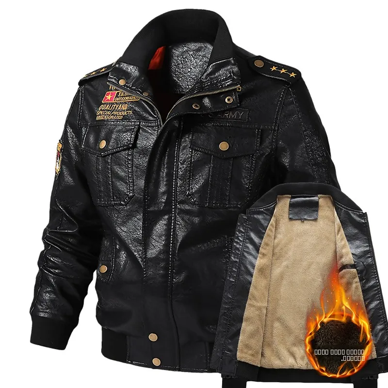 

Sli Biker PU Leather Jaet Men's Casual Large Size Top Youth Vitali Sle Winter New Arrival Faionable Coat