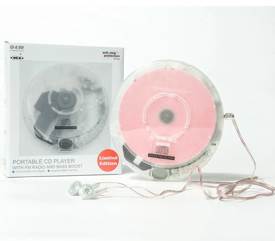 Portable Stand-alone Full Transparent Cd Player Retro Style