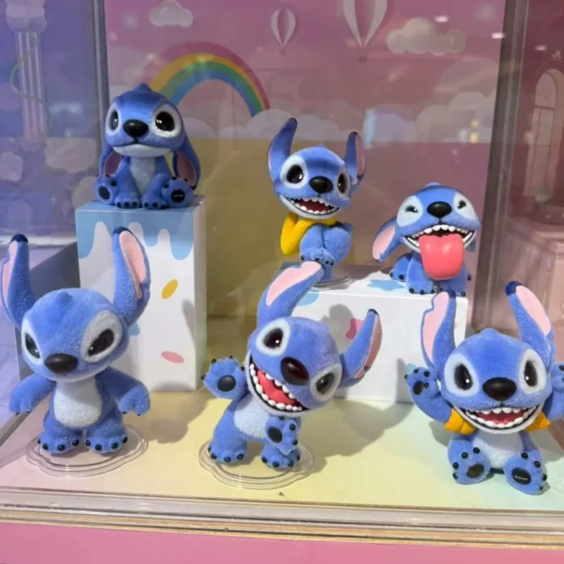Nova disney stitch caixa cega mao mao aventura série misteriosa caixa surpresa figura pvc modelo brinquedo decoração coleção brinquedos