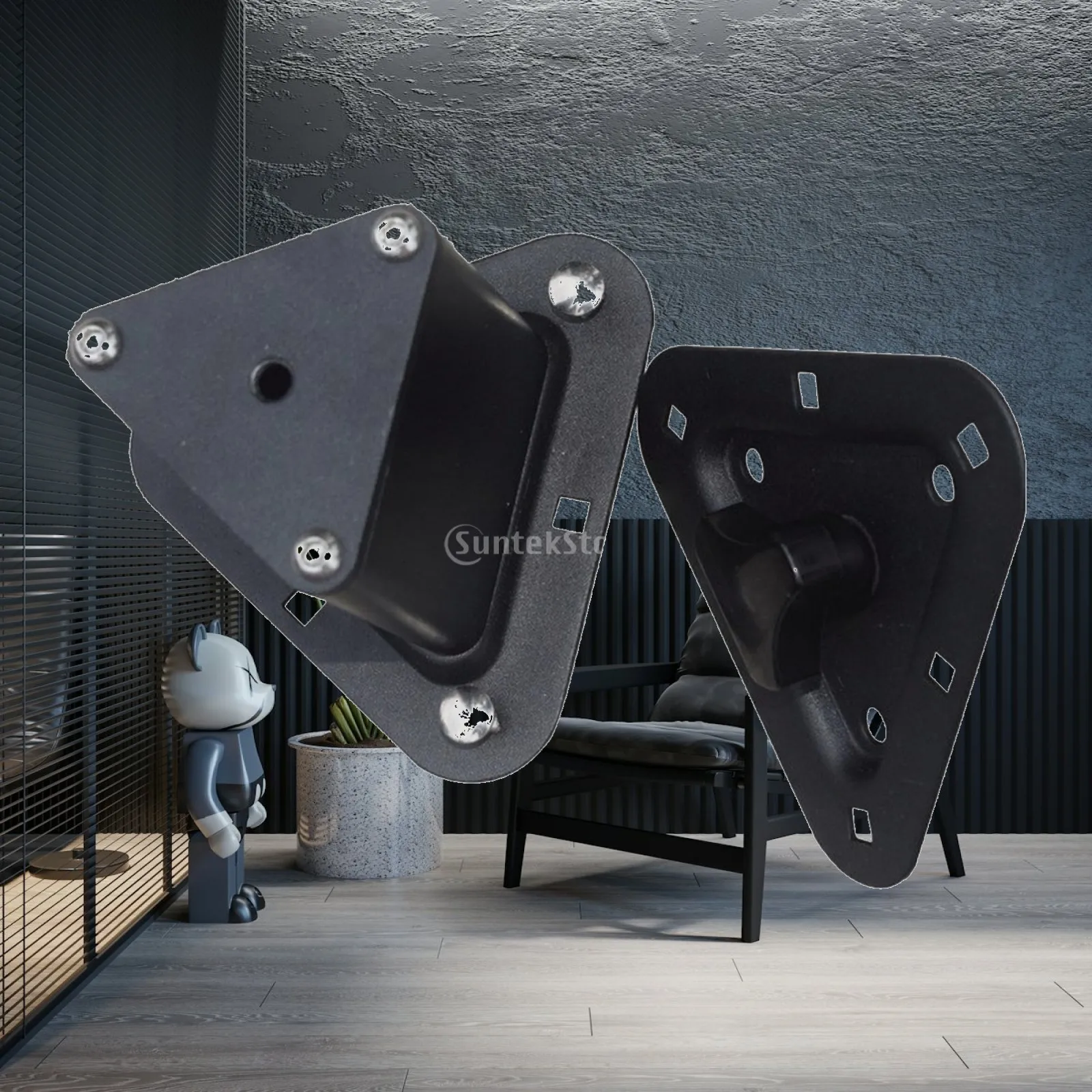 Mounting Bracket with Triangular Plate Corrosion-Resistant Installation Bracket Fixing Plate Heavy-Duty Hardware Versatile