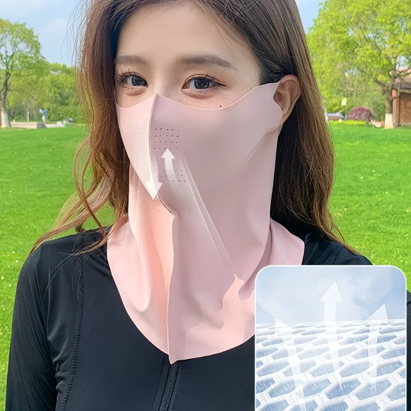 1-10PCS Women‘s Summer Full Face Neck Sun Cover Lightweight Skin Friendly Comfortable UV Protection for Daily Commute Outdoor