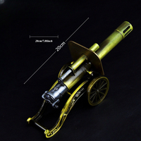 Metal Ornaments Reloading Cannon Alloy Wheeled Cannon Model Home Decoration Boy Toy Collection Living Room Decoration