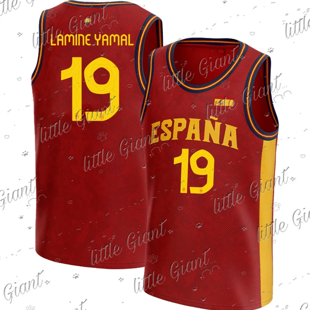 24/25 Summer Man New Spanish Basketball Vest Breathable Sweat-Absorbent Fan Jersey High Quality Universal Size Tops