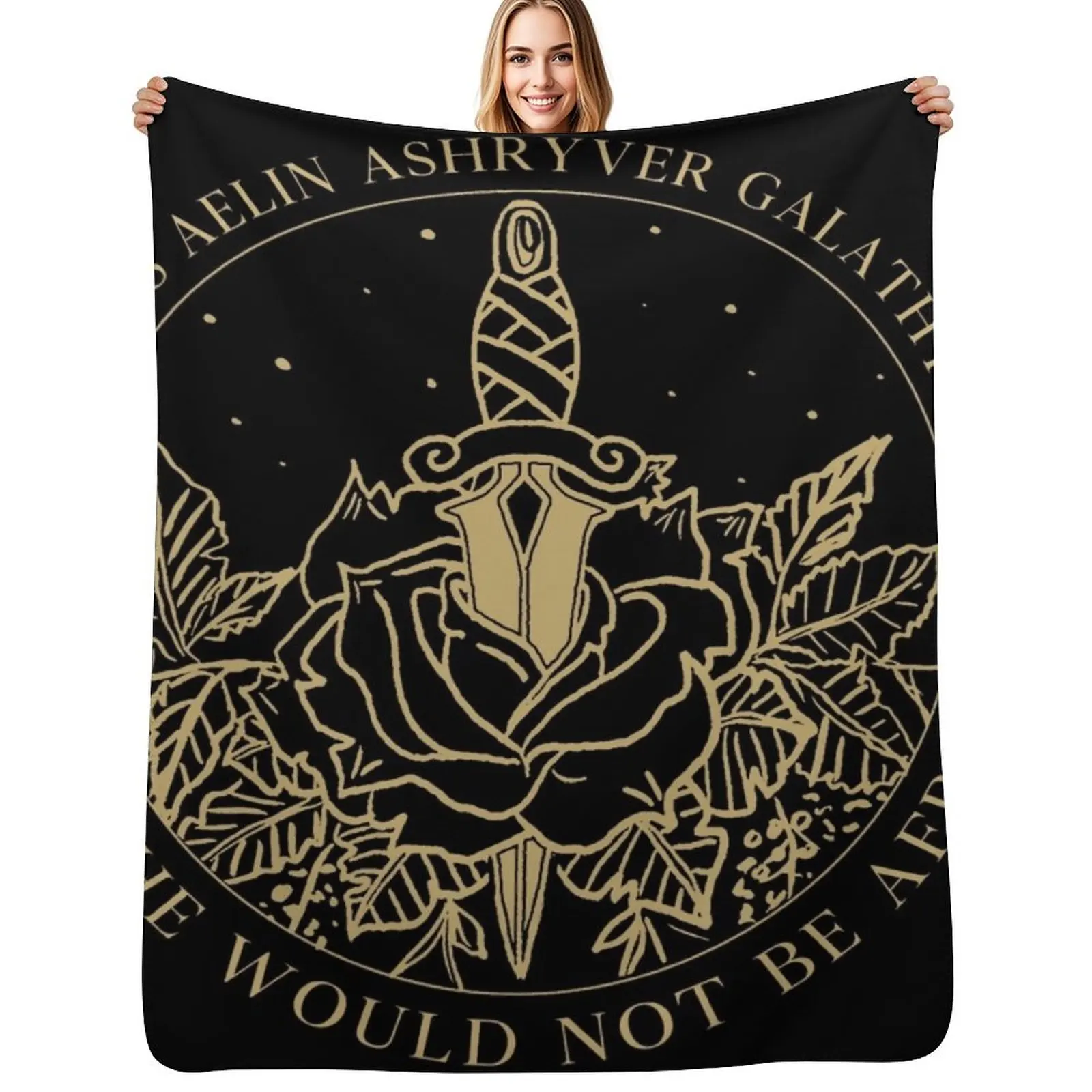 Aelin Galathynius - Throne of Glass Quote Throw Blanket Giant Sofa Decoratives Shaggy Large Hair Picnic Blankets