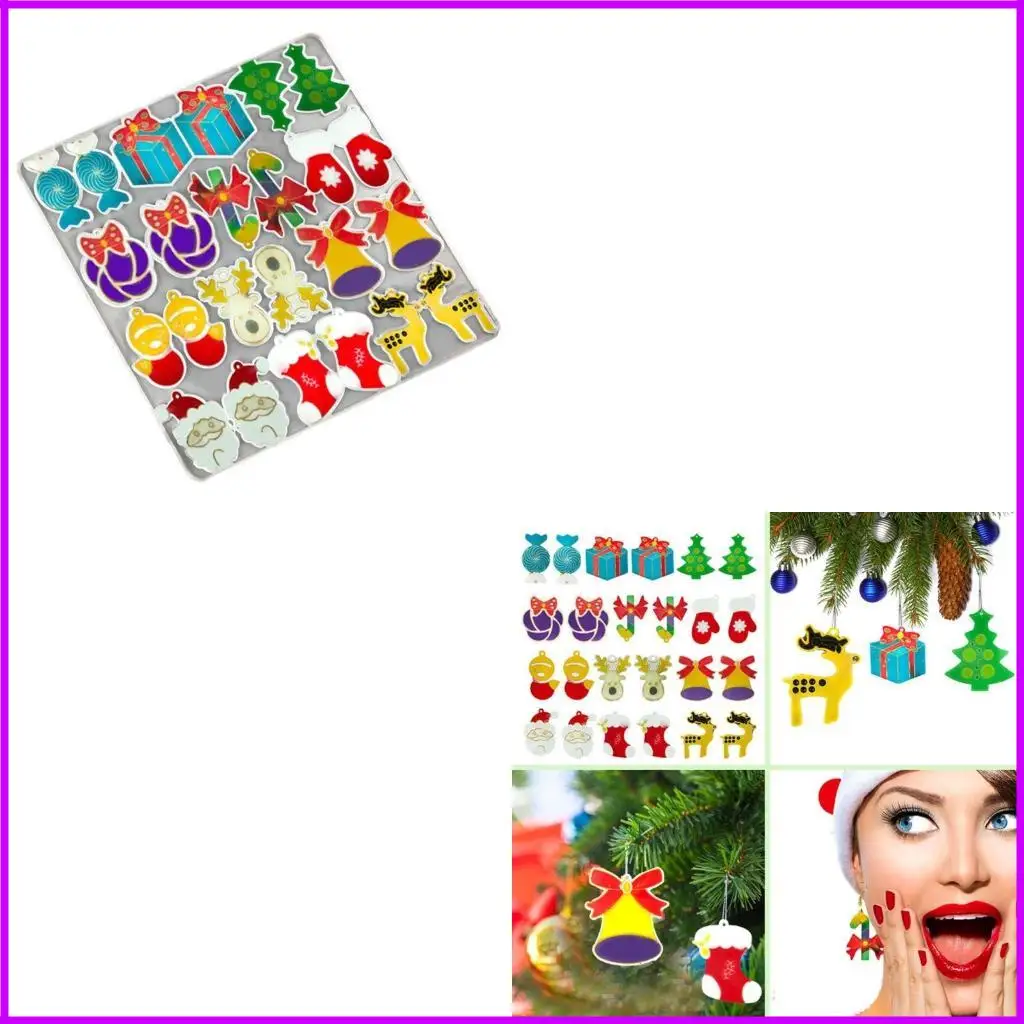 

Серьги плесень смола силиконовая плесень рождественская подвеска с кольцом с крюком