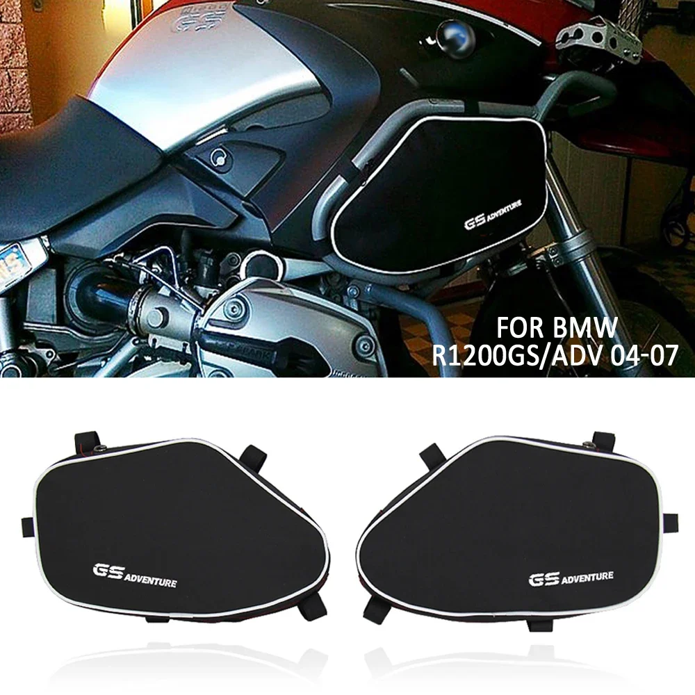 NEW Black Motorcycle Frame Crash Bar Bags FOR BMW R1200GS/Adv 2004-2007 FOR SW Motech Frame Tool Kit R1200 GS ADV R 1200 GS ADV