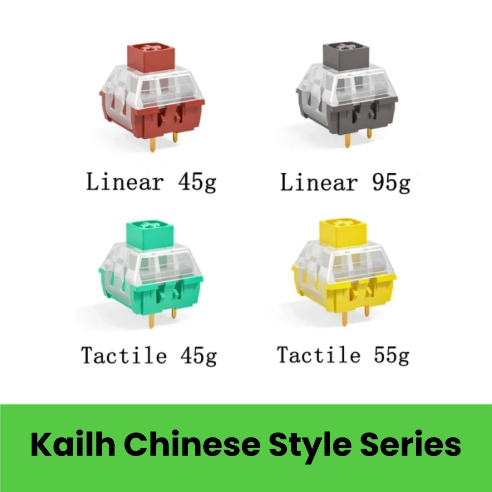 Switches Mecânicos Kailh Box Estilo Chinês Vermelho Cinza Amarelo Verde RGB 3 Pinos Lineares Tácteis para Teclado IP56 à Prova d'Água MX