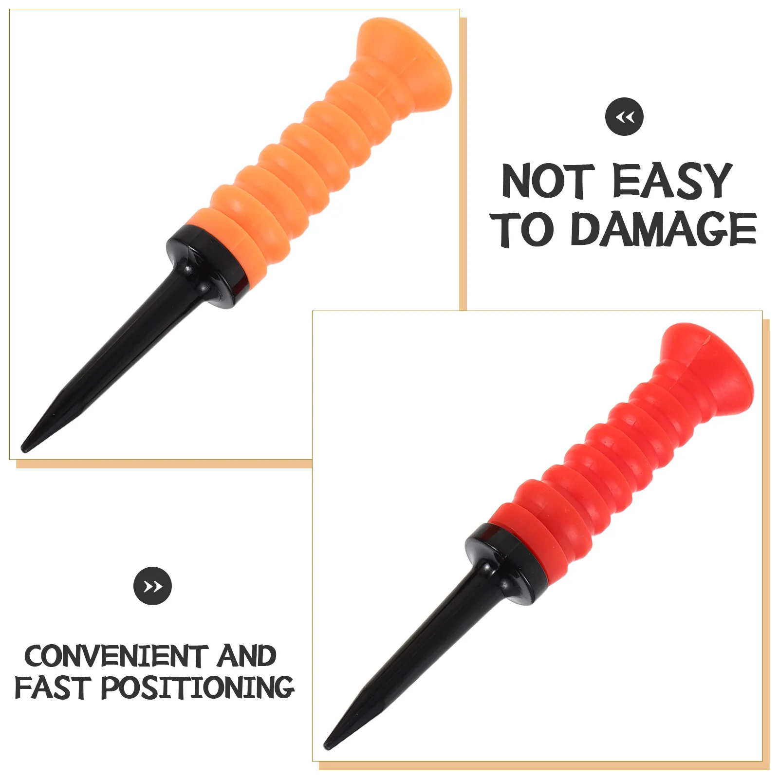 4 قطع من تي شيرتات الجولف البلاستيكية المرنة عالية الوضوح وقصيرة مرنة لحامل تي شيرت الجولف ملحقات الممارسة لحصير نطاق القيادة