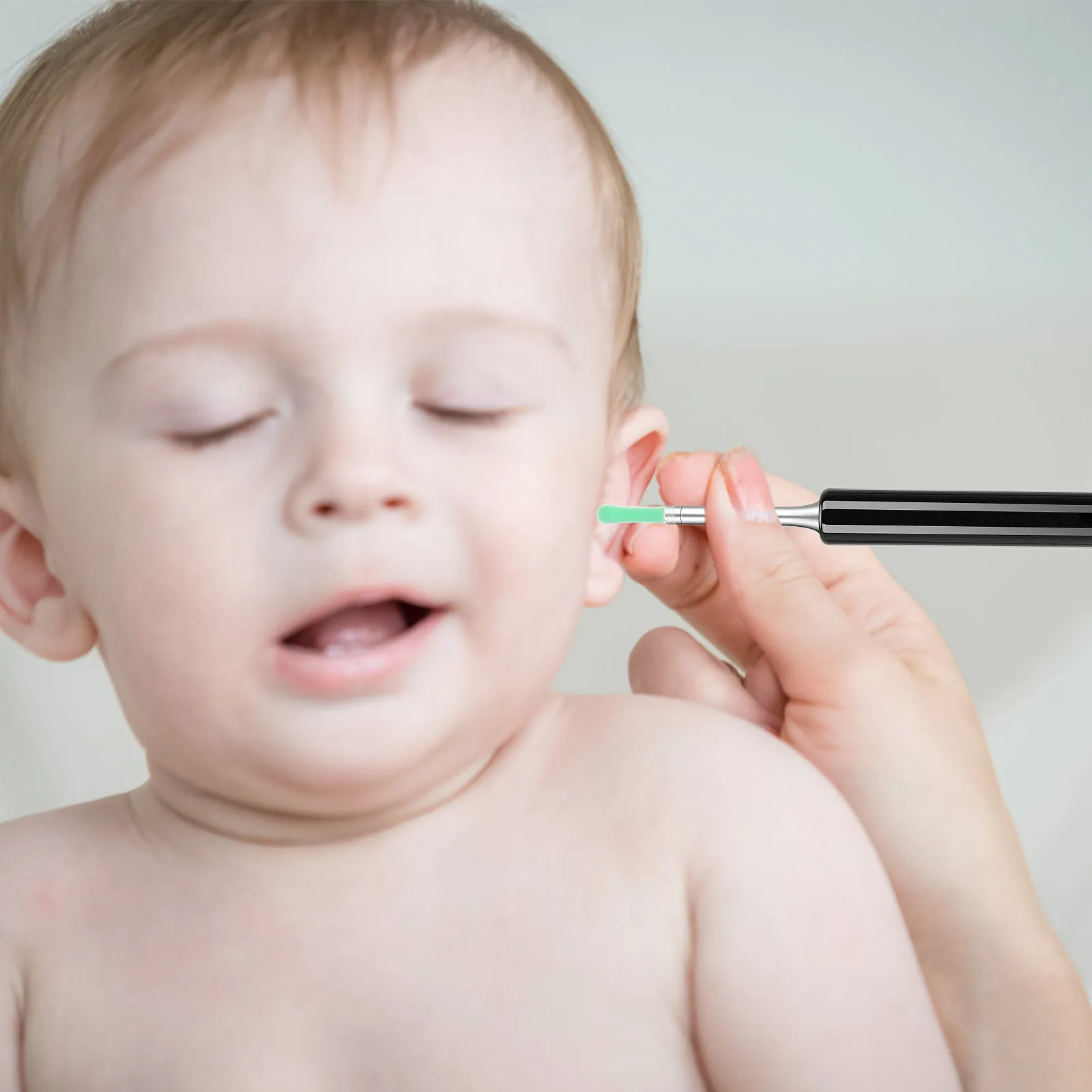 15Pcs Visual Ear Spoon Head Silicone Replacement Ear Spoon Covers Soft Comfortable Earwax Removal Tool Sleeves