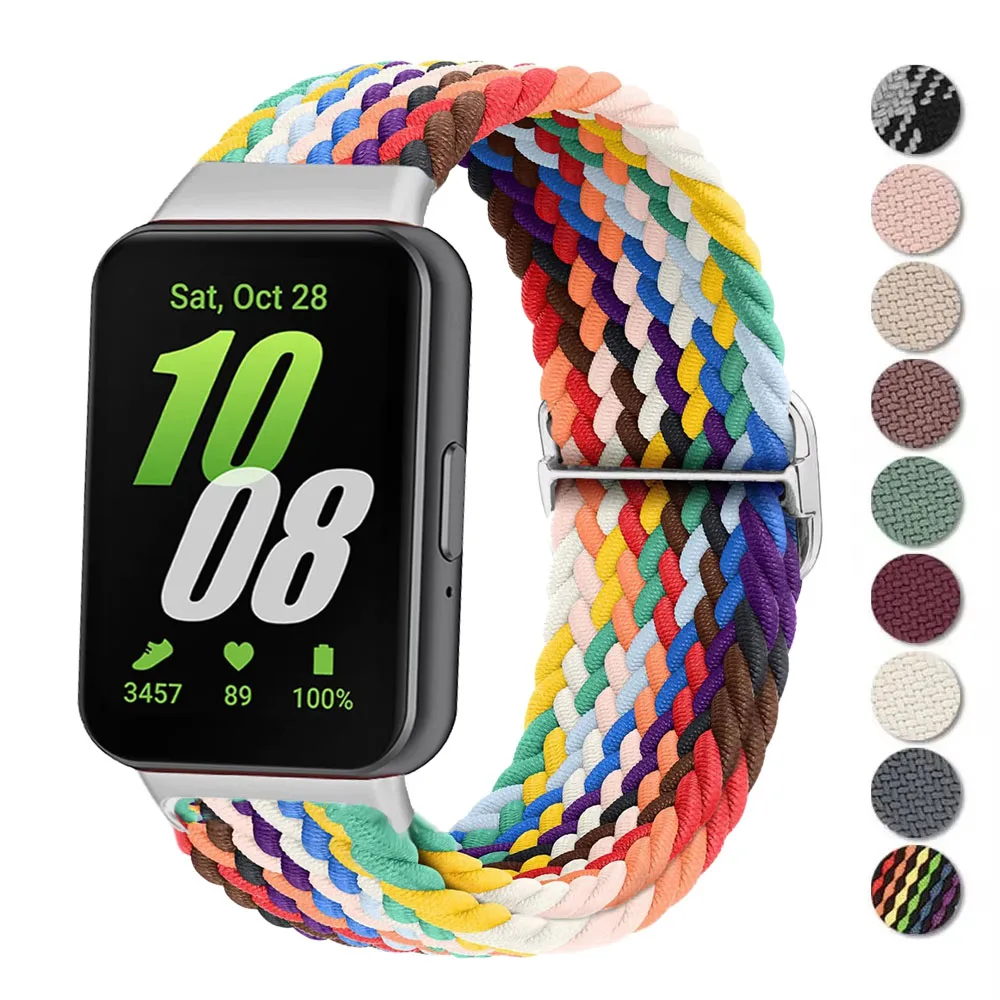 

Braided Solo Loop Strap for Samsung Galaxy Fit 3 Accessories Adjustable sport Nylon Replacement correa bracelet galaxy fit3 band