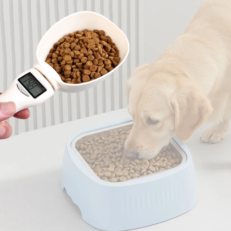 

Pet Food Scale LCD Electronic Precision Weighing Tool Dog Cat Feeding Food Measuring Spoon Digital Display Kitchen Scale