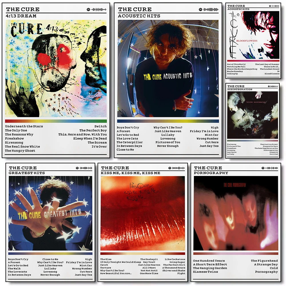 Rock Band The Cure Album Music Poster Print Canvas Pictures Home for Living Room Bedroom Wall Modern Decor Frameless Painting