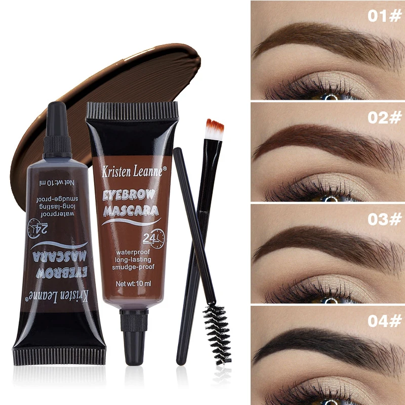 Augenbrauen Creme Gel Professional 4 Farben flüssige Augenbrauen Make-up Tattoo Stift Tönung lang anhaltende wasserdichte Henna Mascara Farbe Make-up