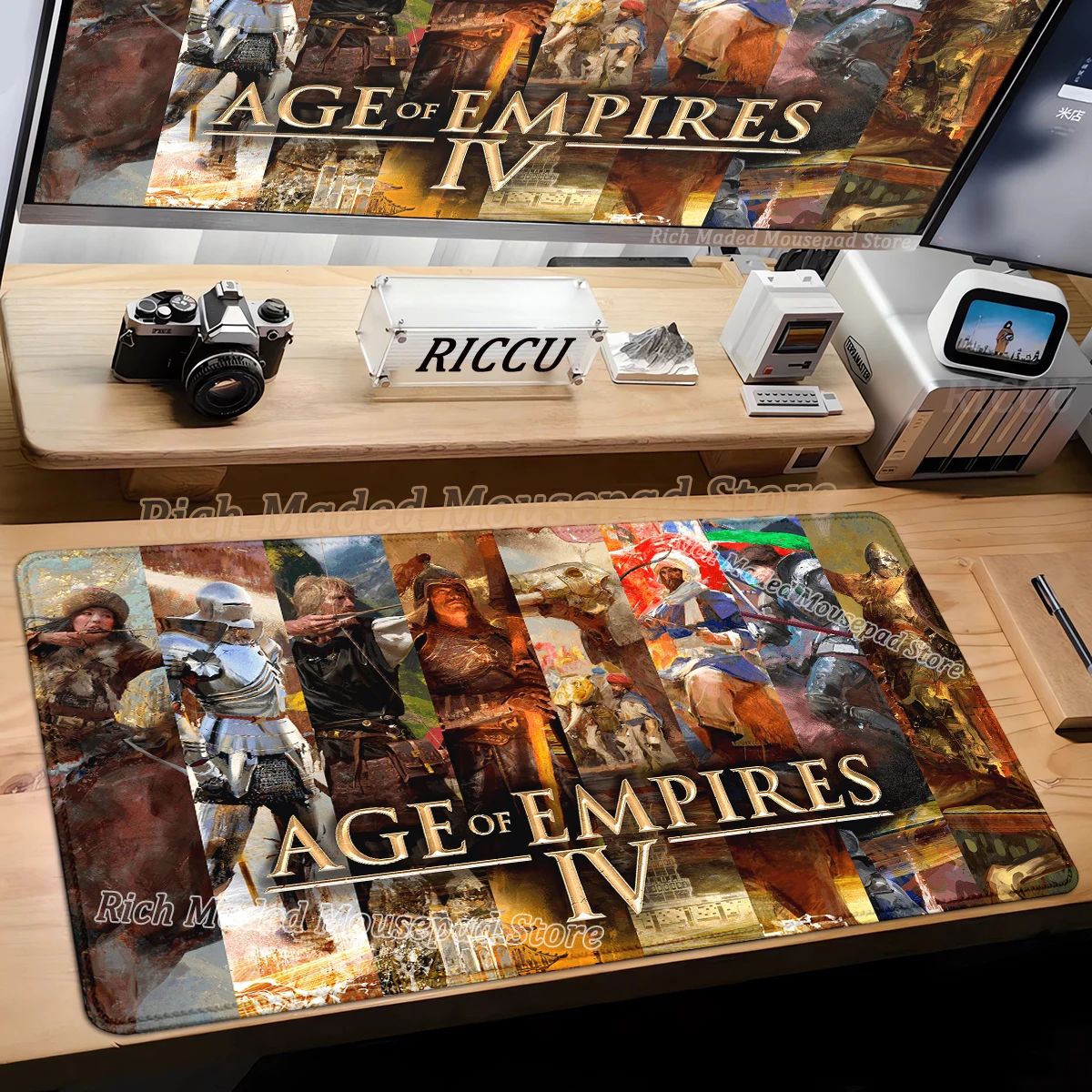 

Large Mouse Pad Age Of Empires Mousepad Gamer Desk Accessories Gaming Keyboard Deskmat Computer Mausepad Mats E-Sports Desk Mat