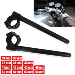 Motorcycle Clip Ons Handlebars 31mm 33mm 36mm 37mm 38mm 41mm 43mm 45mm 48mm 50mm 51mm 53mm 54mm Fork Cafe Racer Handle Bar 7/8