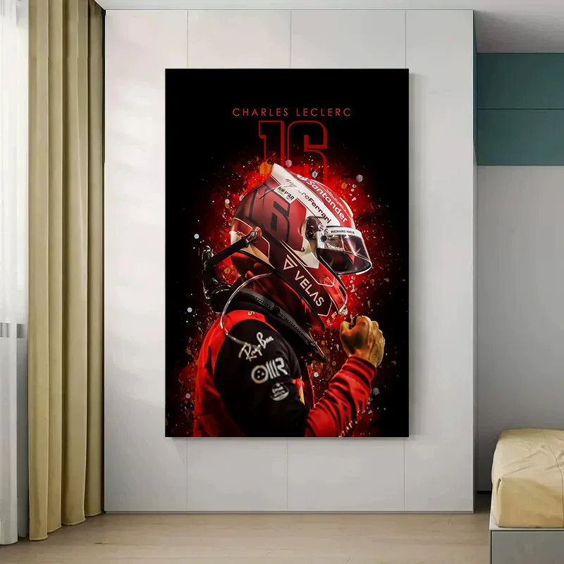 F1 Formula 1 Racer Legend Lewis Hamilton Poster Canvas Painting Watercolor Aesthetic Wall Art for Living Room Home Decoration