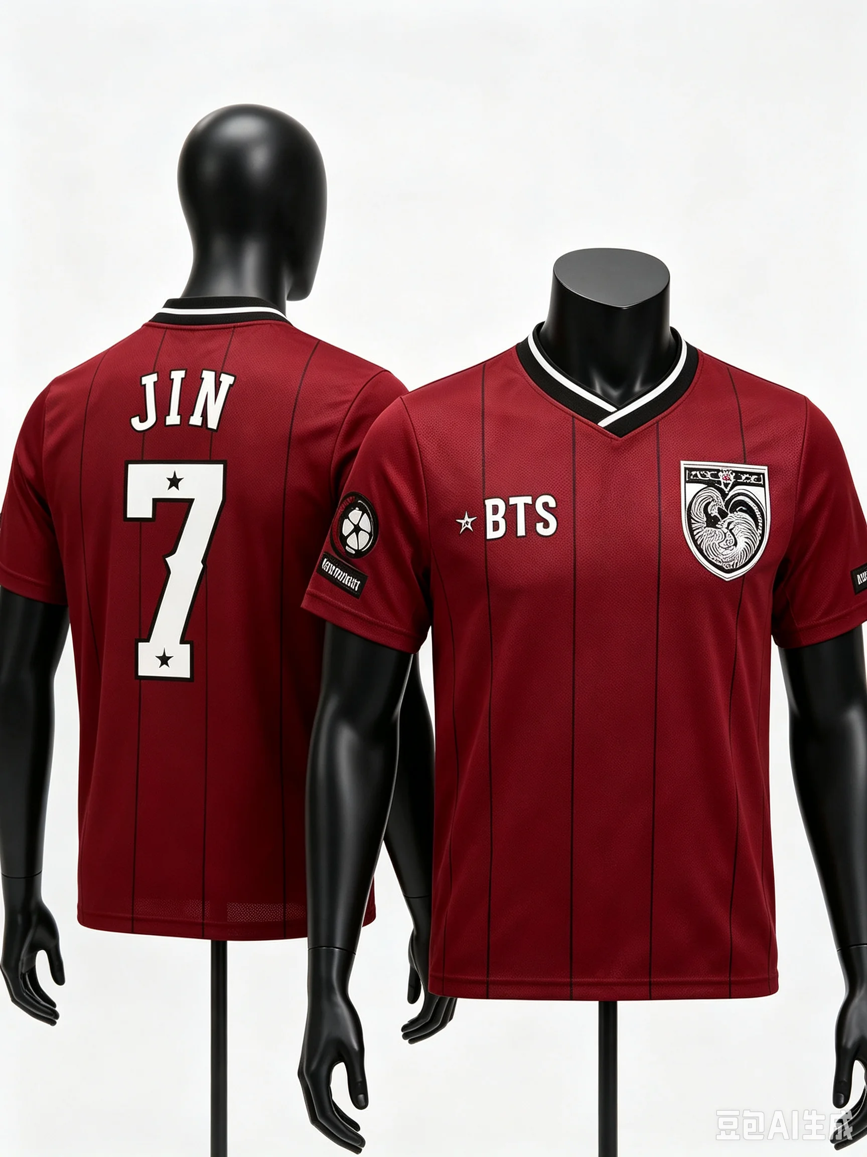 Kpop Fan Jersey,number 7 Print,wine Red Football Shirt,family Matching,polyester Sports Tee,kpop Fan Merch,casual Streetwear