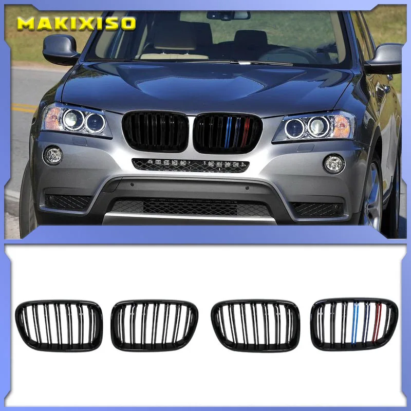 

For BMW X3 F25 2010 2011 2012 2013 Front Center Black Wide Kidney Hood Grille Grill Auto Parts